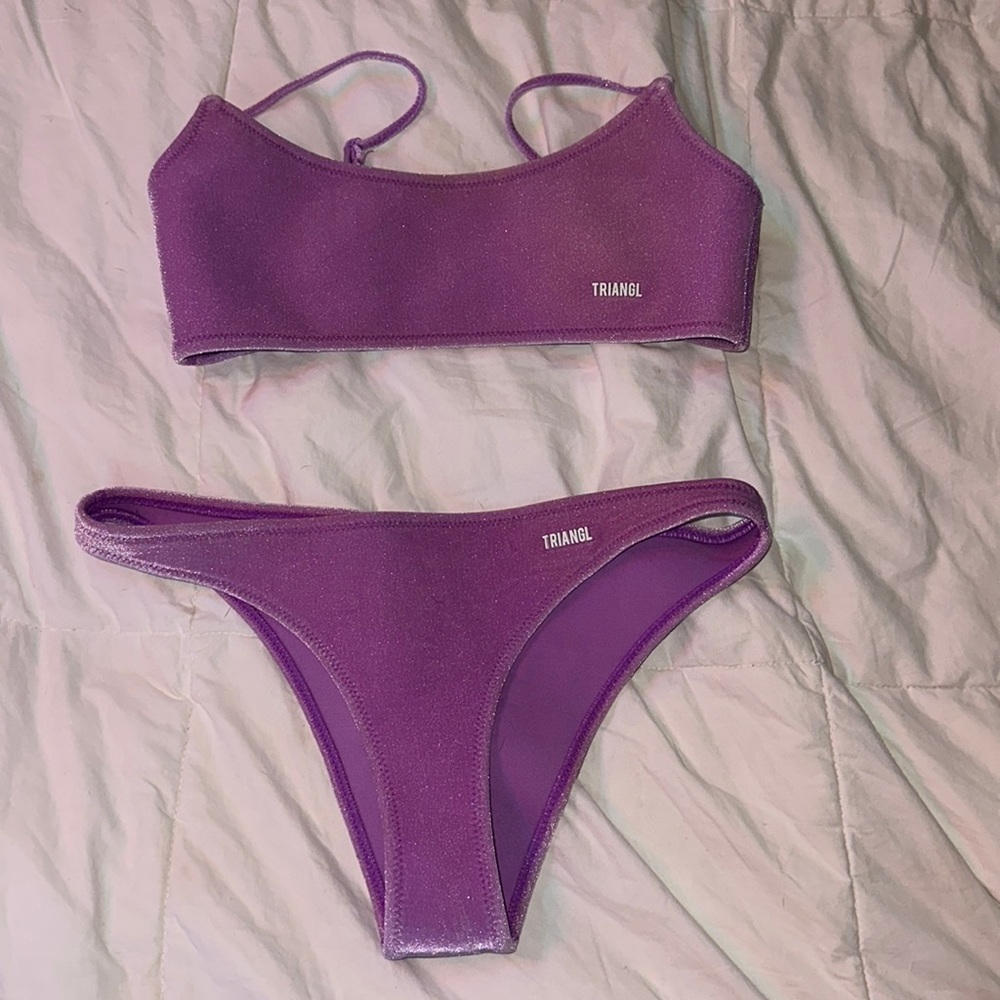 Purple triangl swimwear two piece